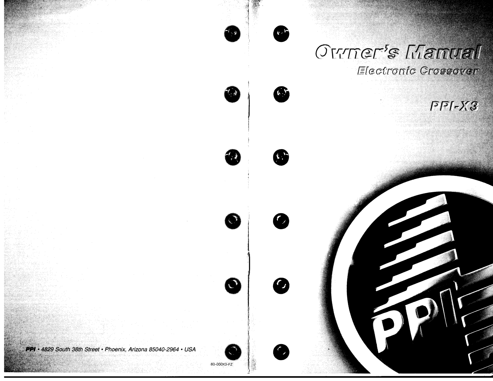 Precision Power PPI-X3 Owners Manual