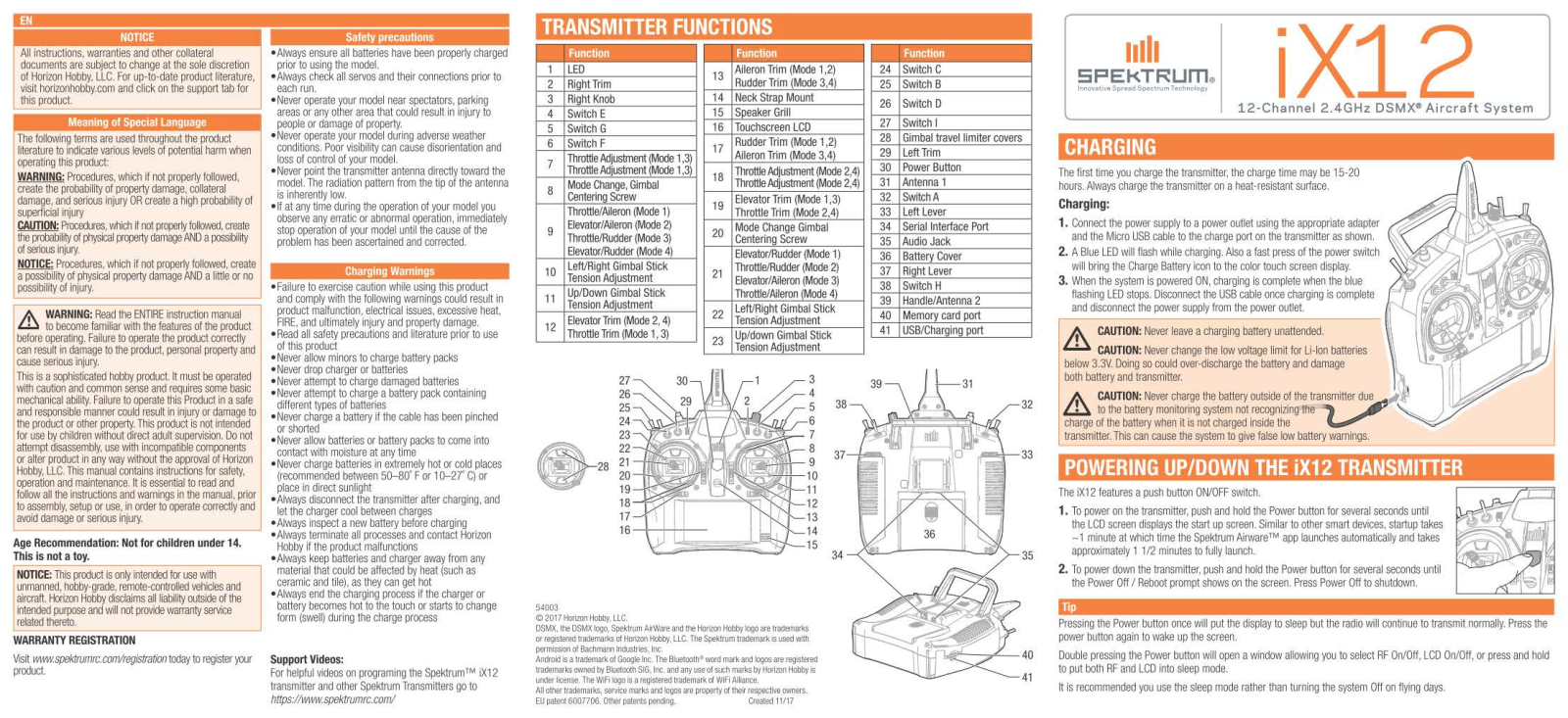 Horizon Hobby IX12 User Manual