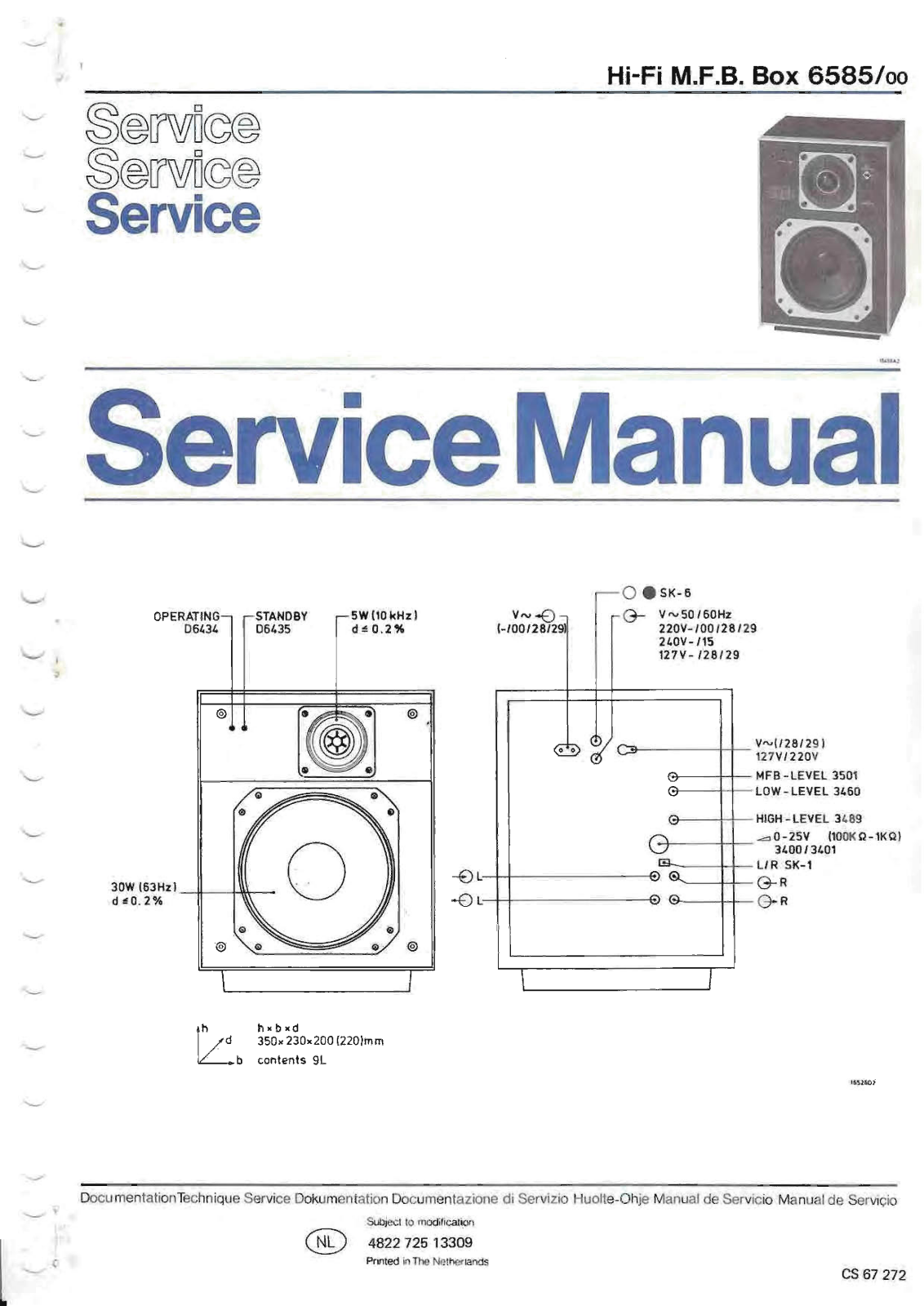 Philips 6585 Service Manual