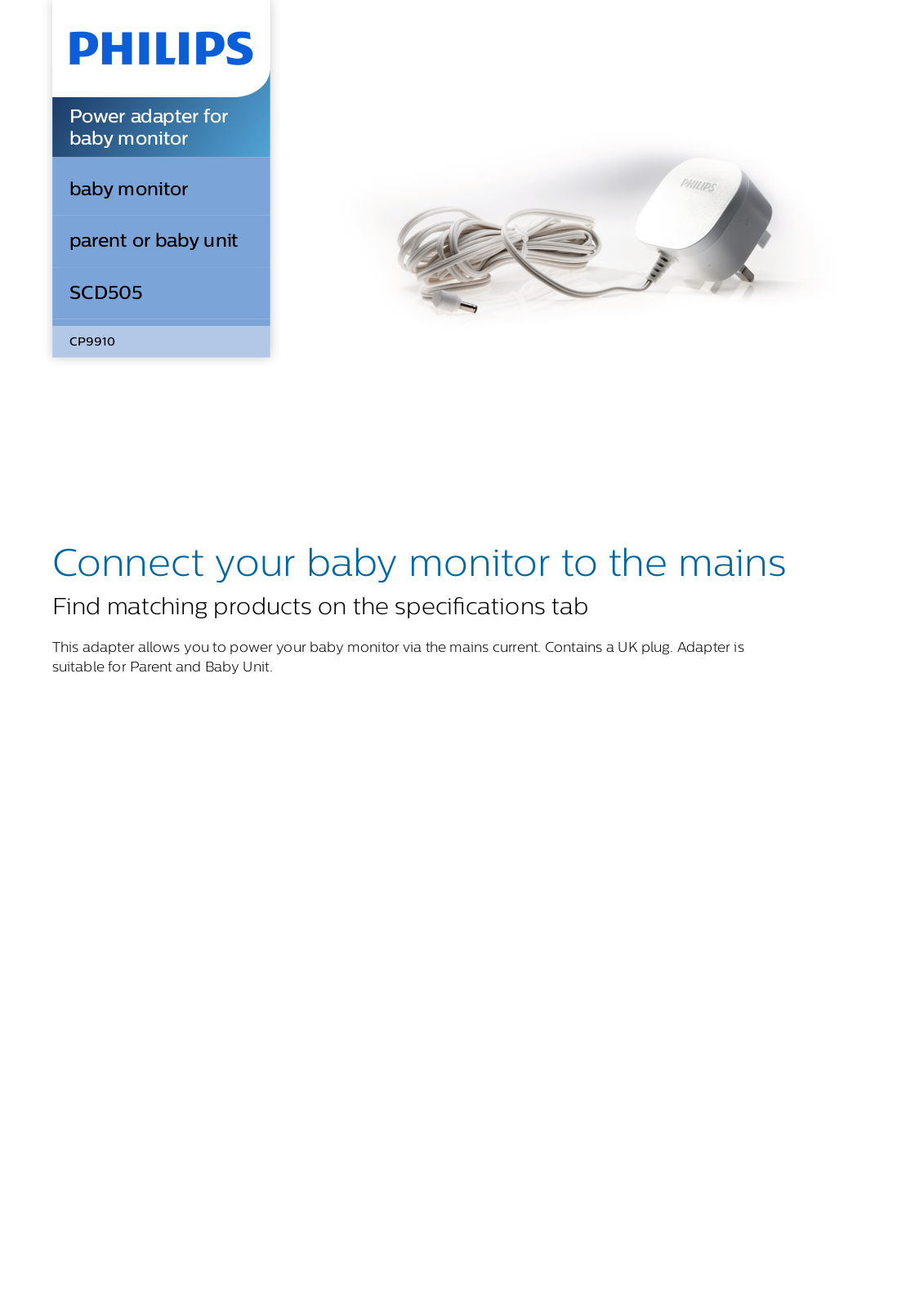 Philips CP9910/01 leaflet - ManualMachine.com