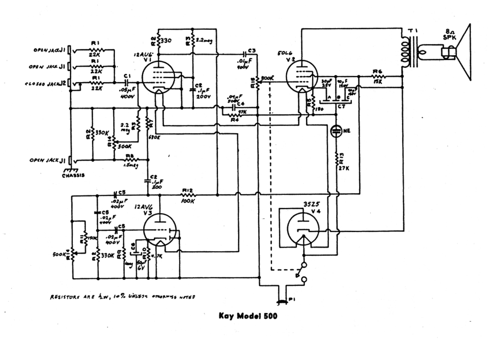 Kay 500 schematic