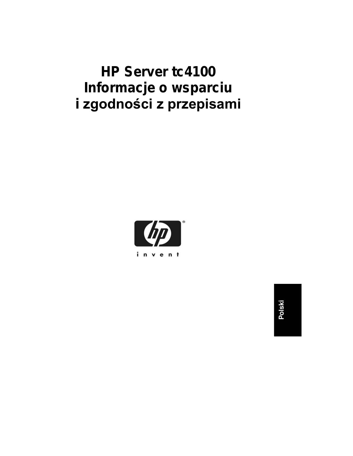 Hp SERVER TC4100 INSTALLATION