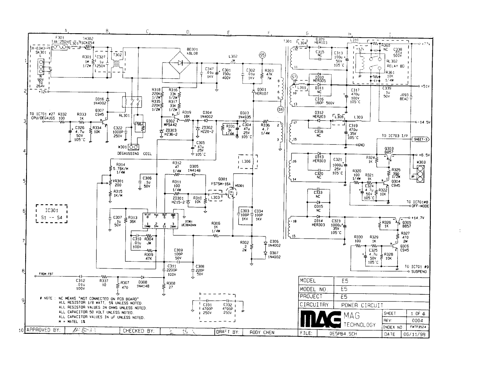 MAG IAWE5005 Schematic