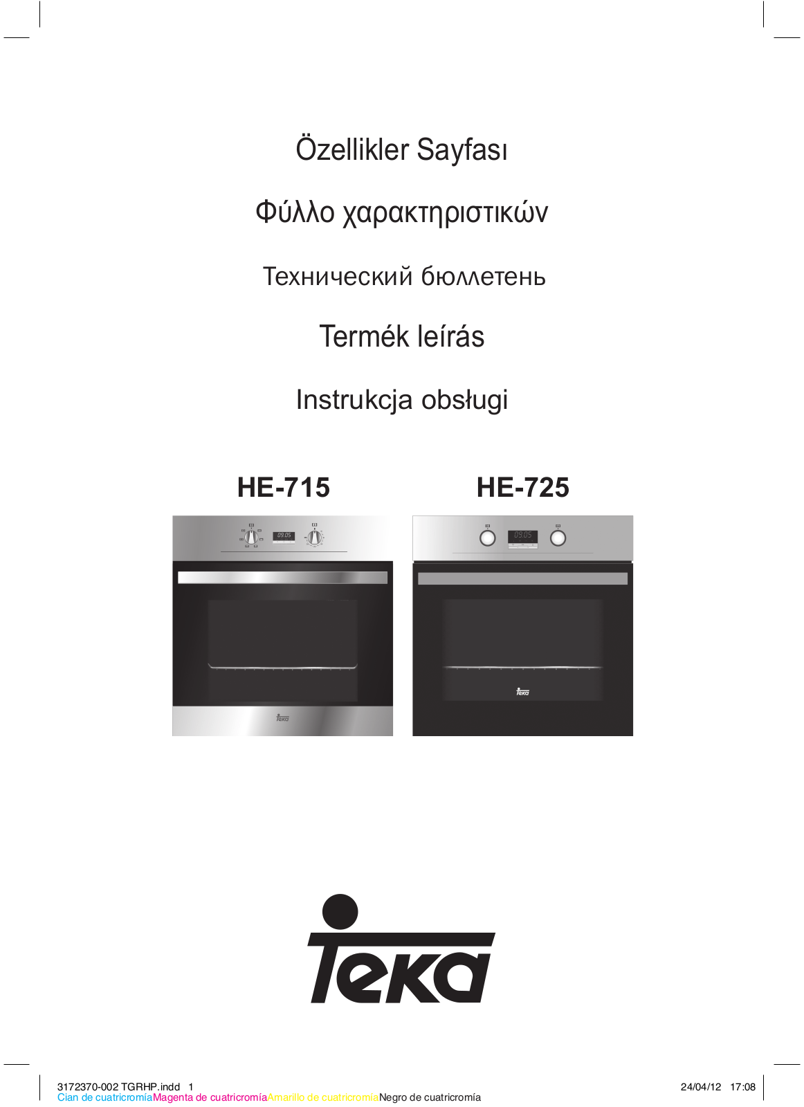 Teka HE 725 User Manual