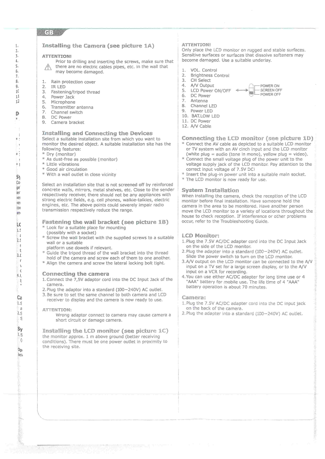 Elro CS92S User Manual