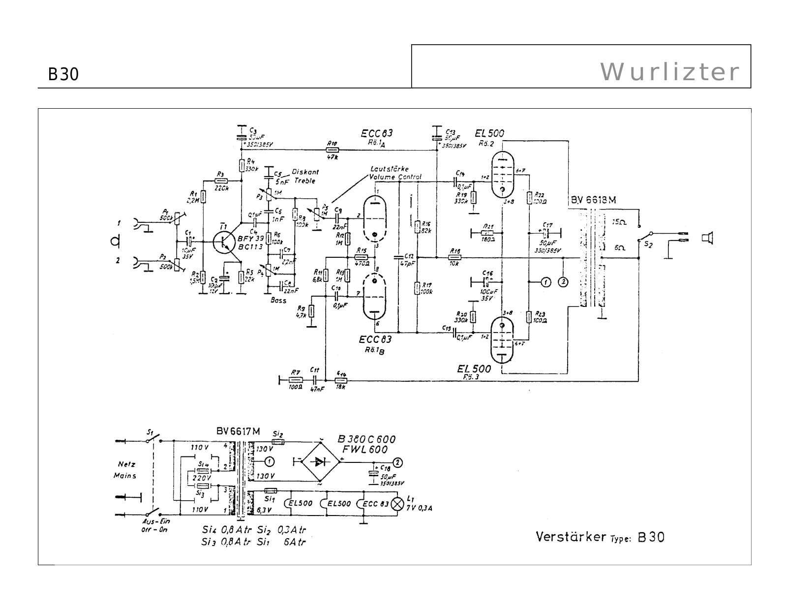 Wurlitzer b30, p38 schematic