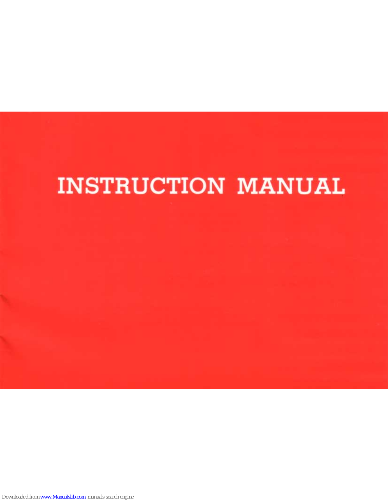 Riccar R200, R250 Instruction Manual