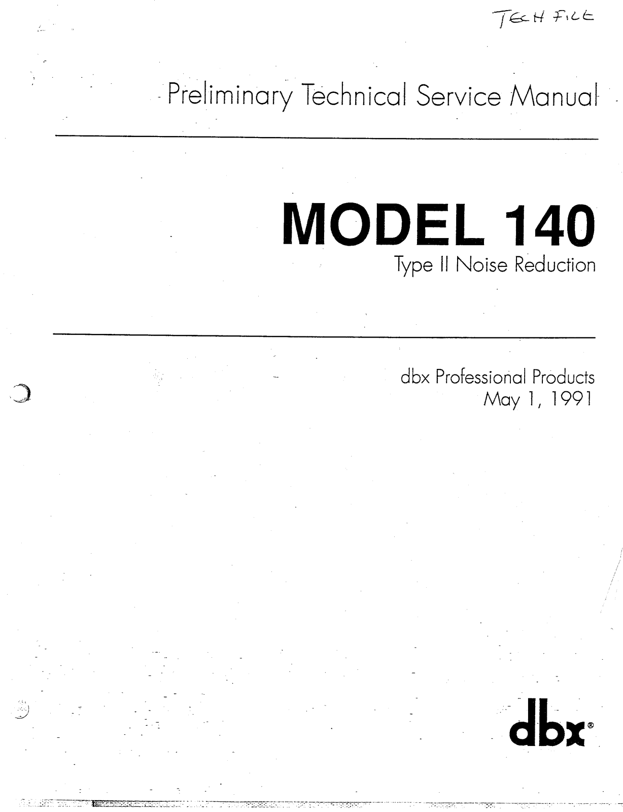 dbx 140 Service manual