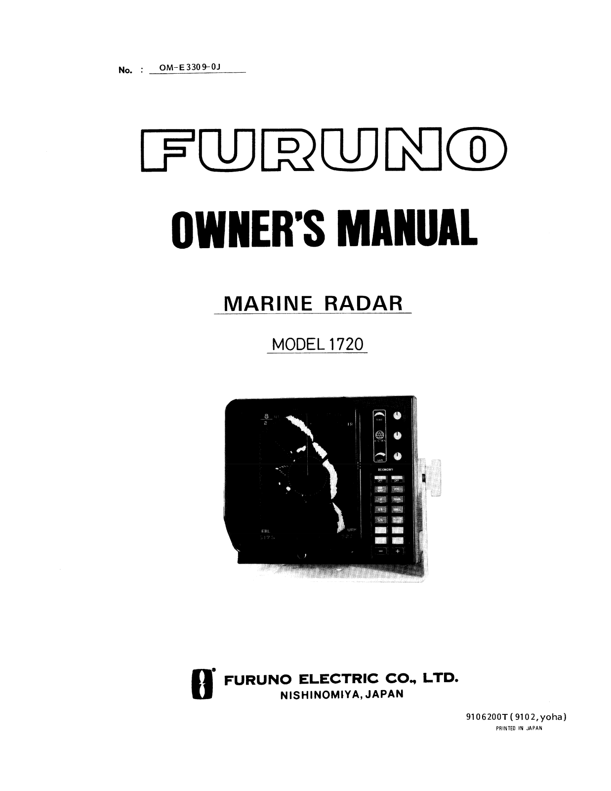 Furuno 1720 User Manual