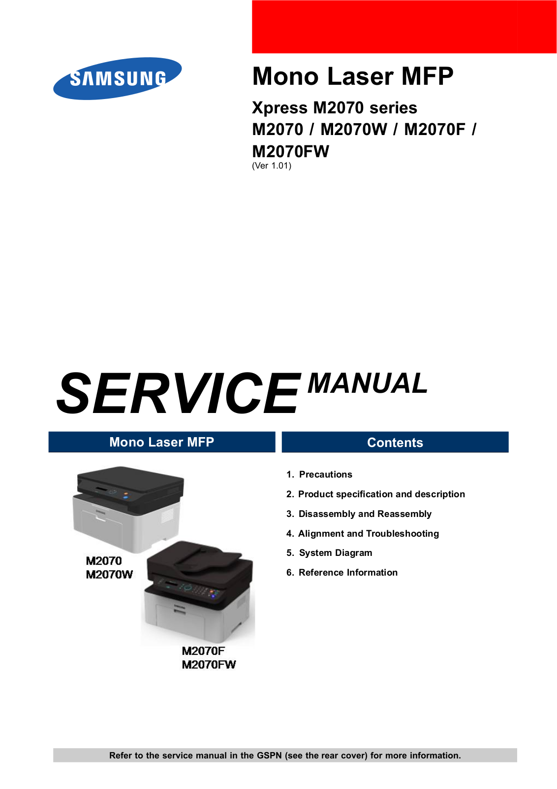 Samsung Xpress M2070 Service Manual