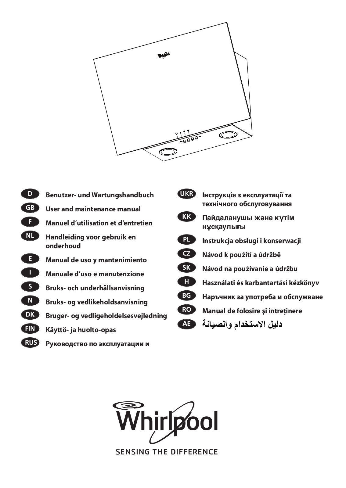 WHIRLPOOL WHVP 83F LM K User Manual