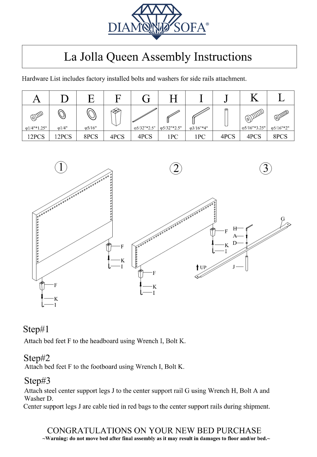 Diamond Sofa DSF1883 Installation & Assembly - ManualMachine.com