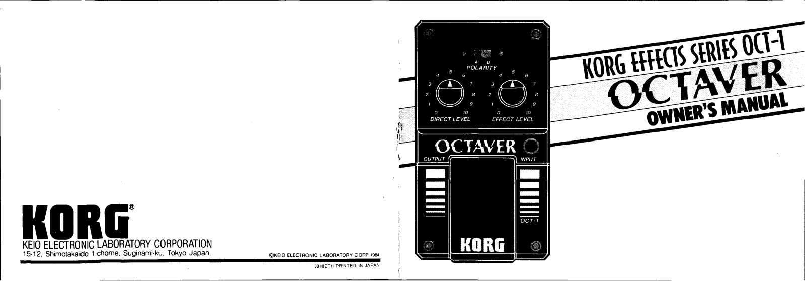 Korg OCT-1 User Manual