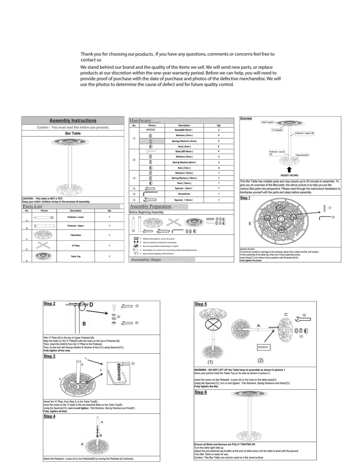 Fleur De Lis Living W005425913 Assembly Instructions - ManualMachine.com