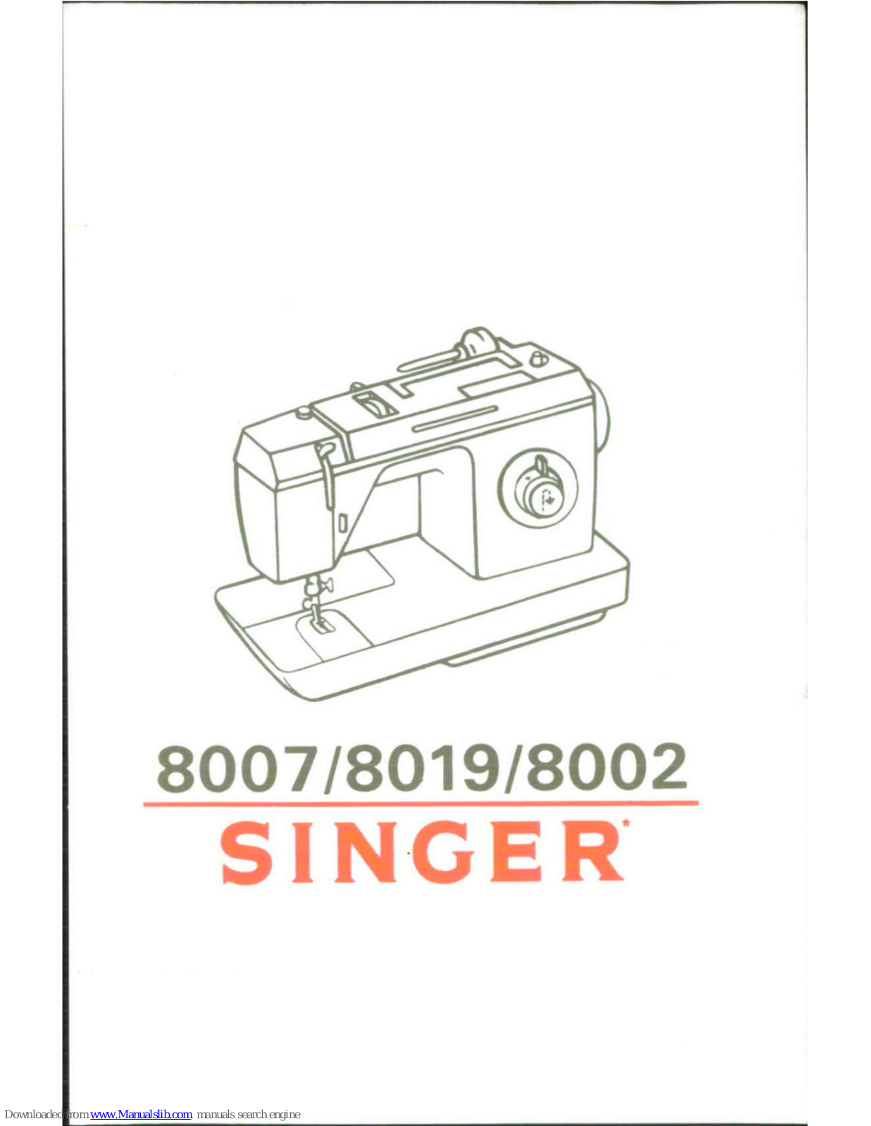 Singer 8007, 8002 Instruction Book - ManualMachine.com