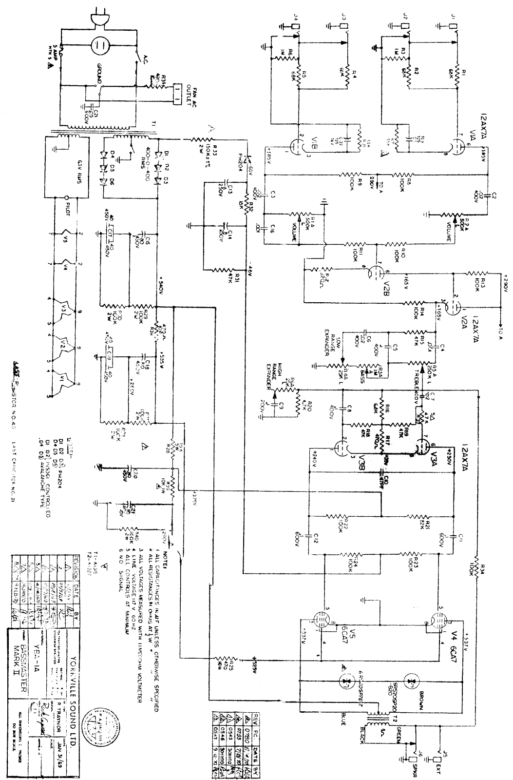 Traynor mkii yba1 schematic