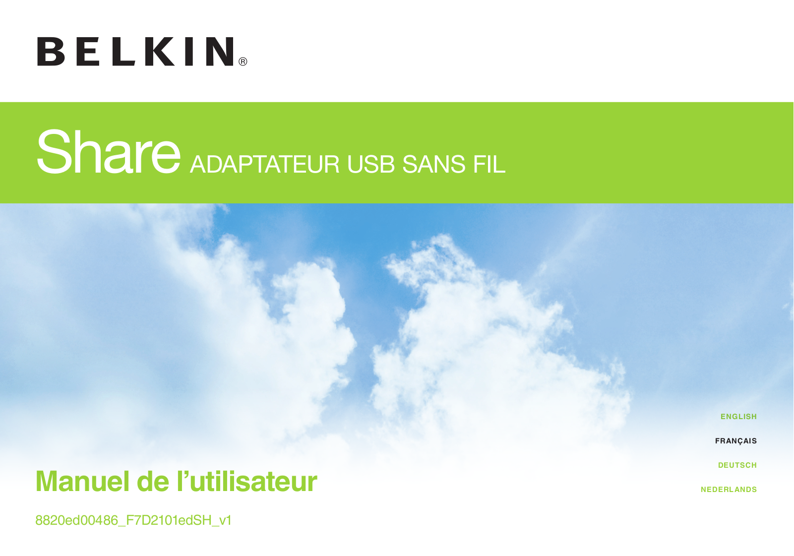 BELKIN ADAPTATEUR USB SANS FIL SHARE User Manual