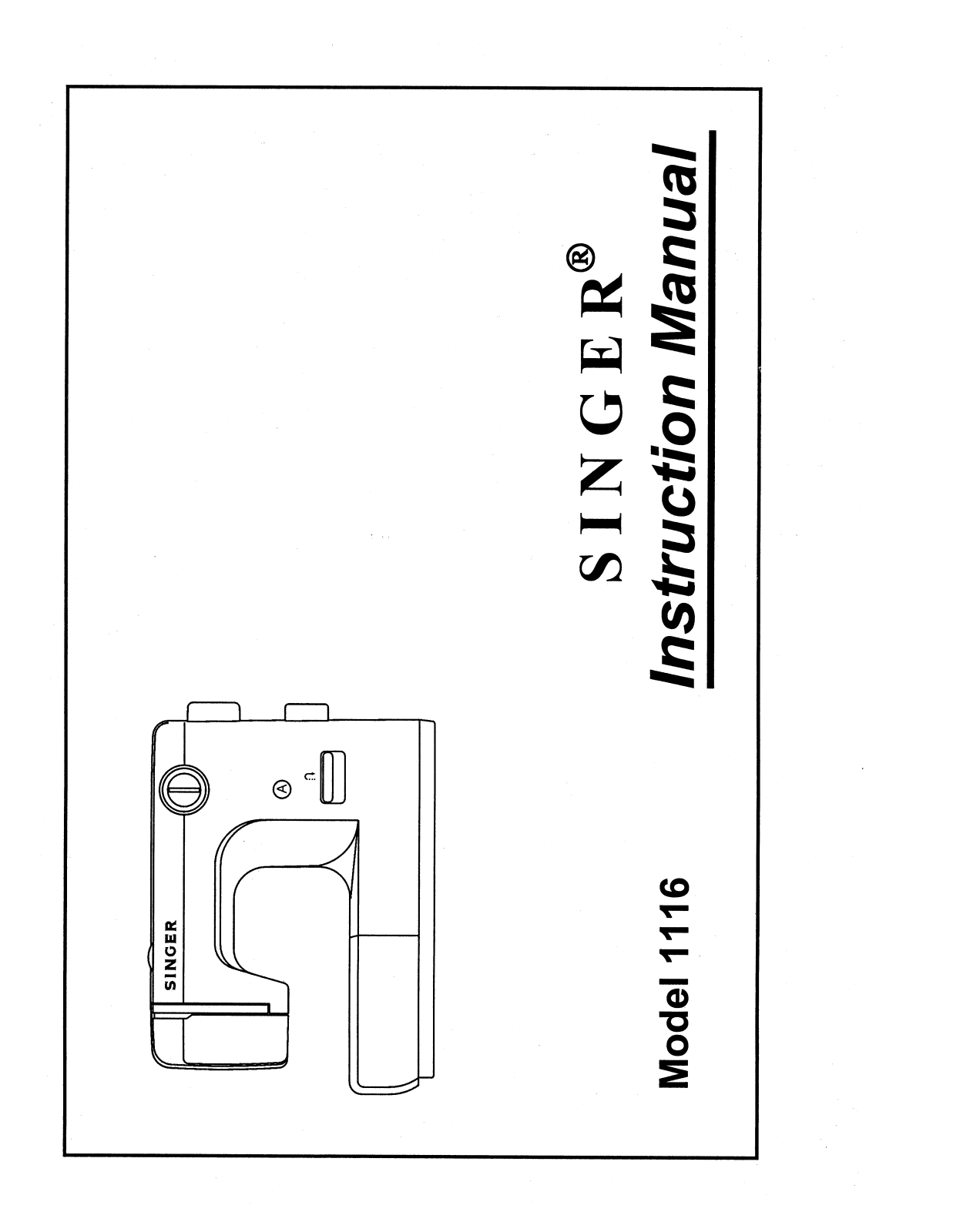 Singer 1116 Instruction Manual