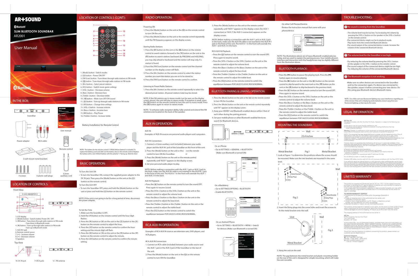 Art Sound AR2001 User Manual