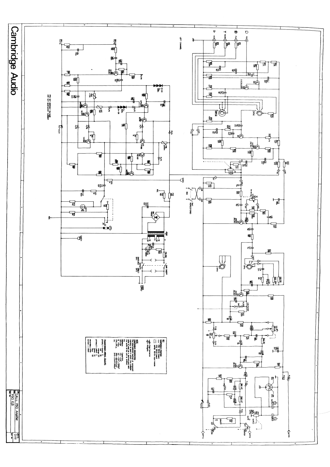 Cambridge Audio P-50 Schematic