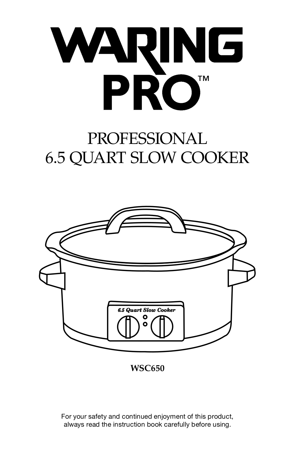 Waring Pro WSC650 User Manual