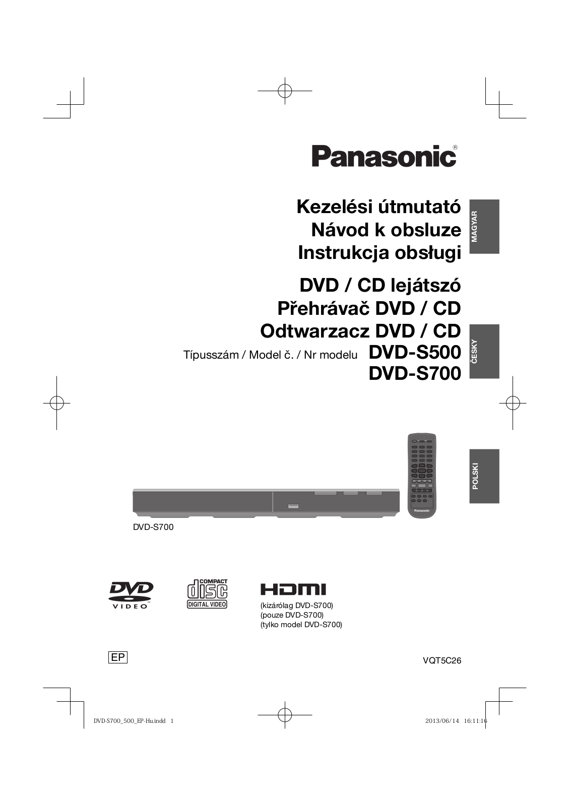Panasonic DVD-S700EP-K User Manual