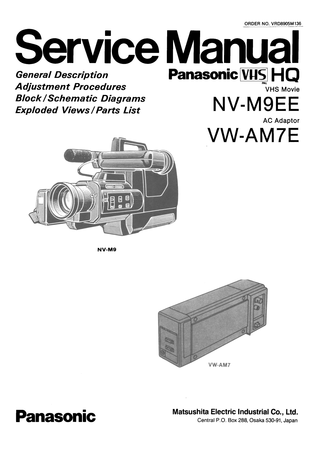 Panasonic NV-M9 SERVICE MANUAL