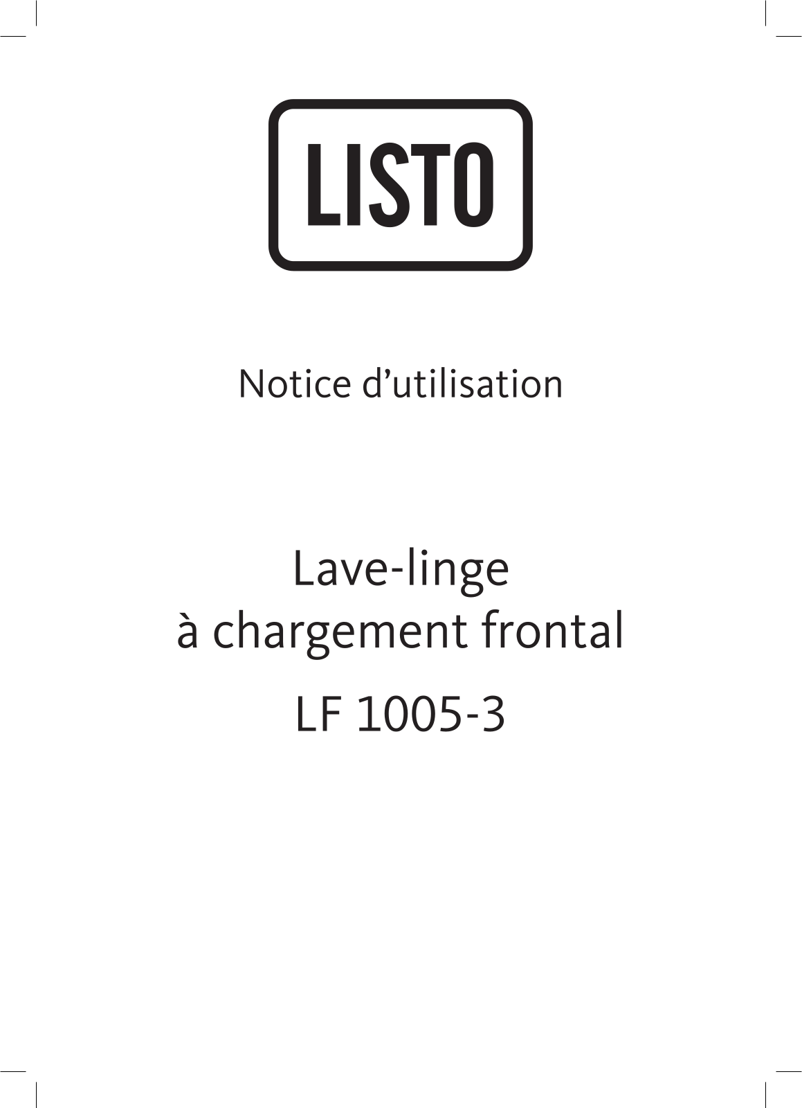 LISTO LF 1005-2, LF 1005-3 User Manual