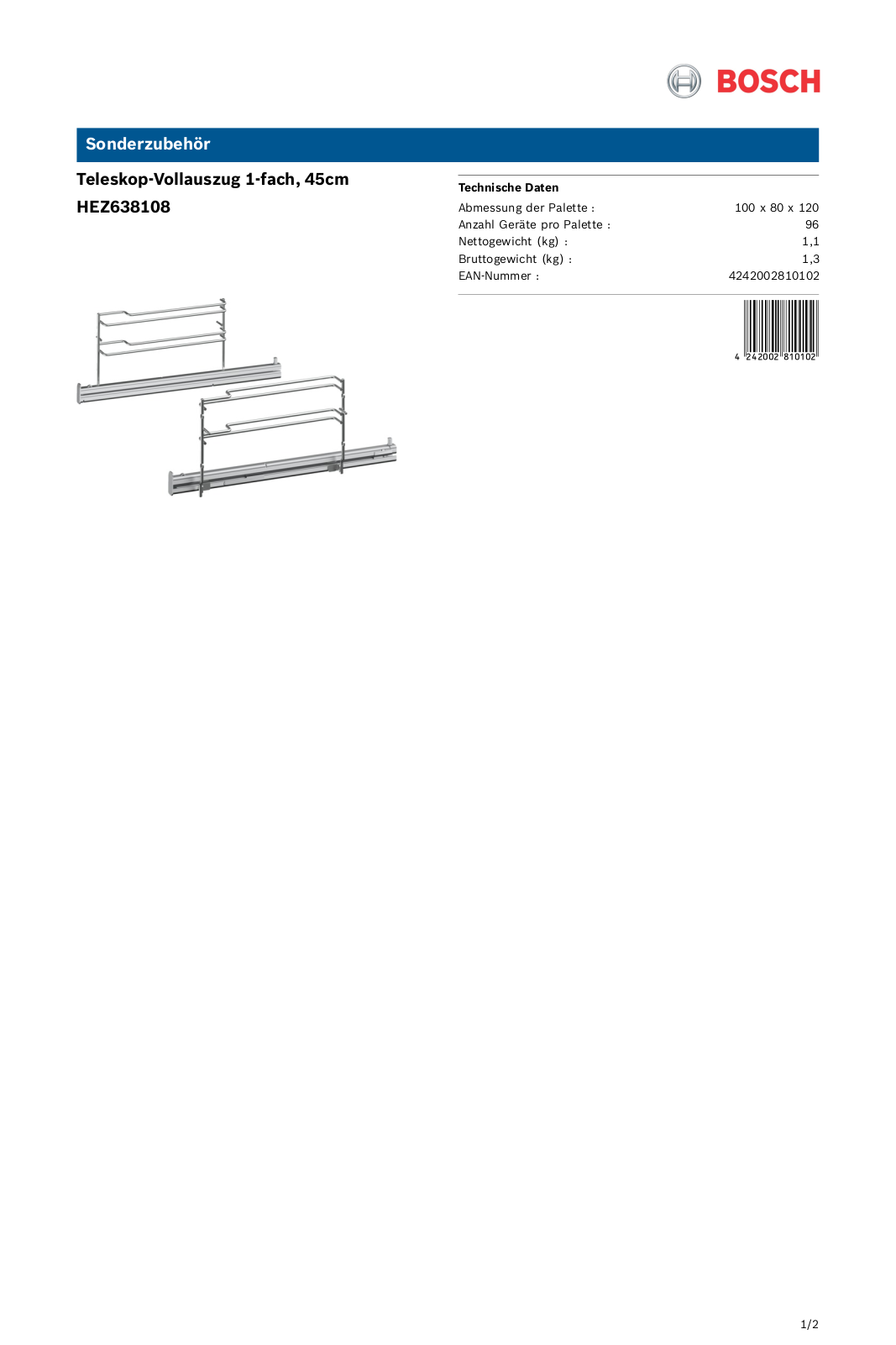 Bosch HEZ638108 User Manual