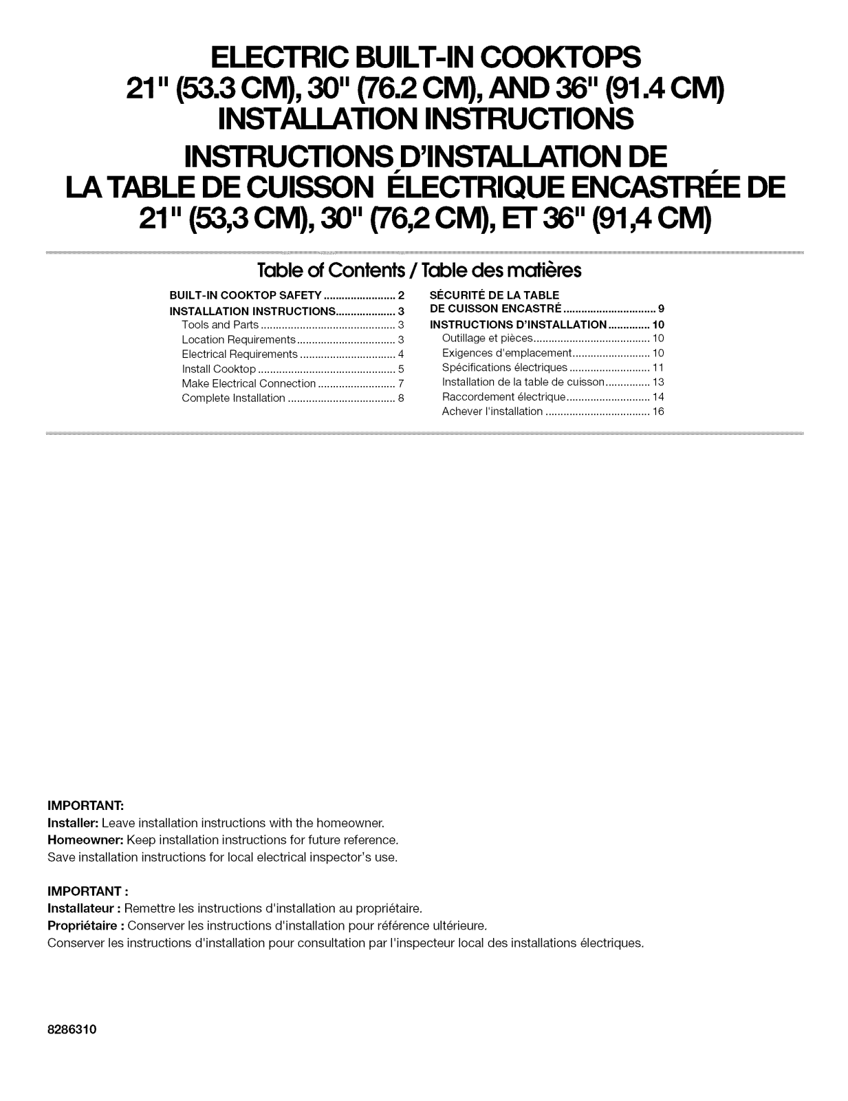 Whirlpool RCS3614RT01, RCS3614RS01, RCS3614RB01, RCS3614RQ01, RCS3014RT03 Installation Guide - ManualMachine.com