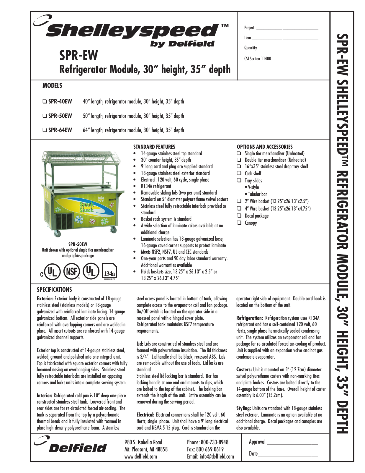 Delfield SPR-40EW User Manual