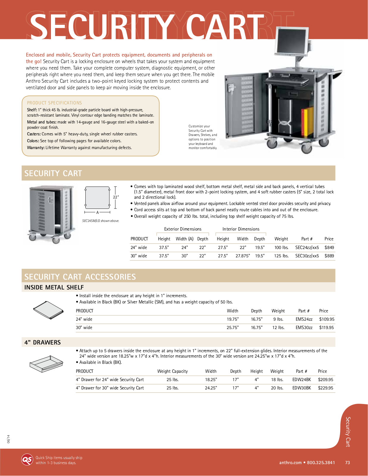 Anthro Security Cart Spec Guide - ManualMachine.com