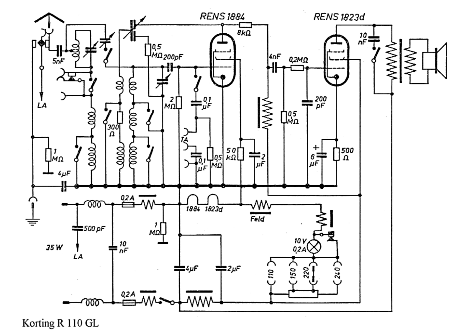 Körting R110-GL Schematic