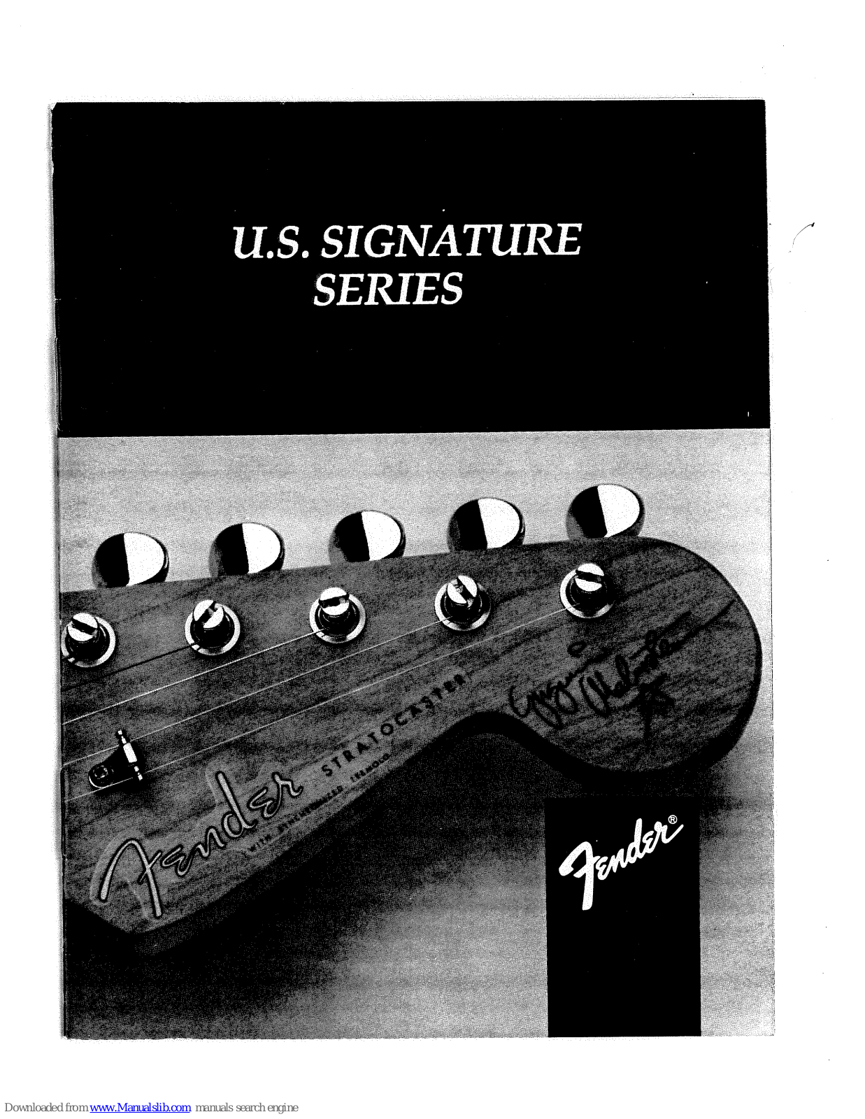 Fender U.S. Signature series User Manual