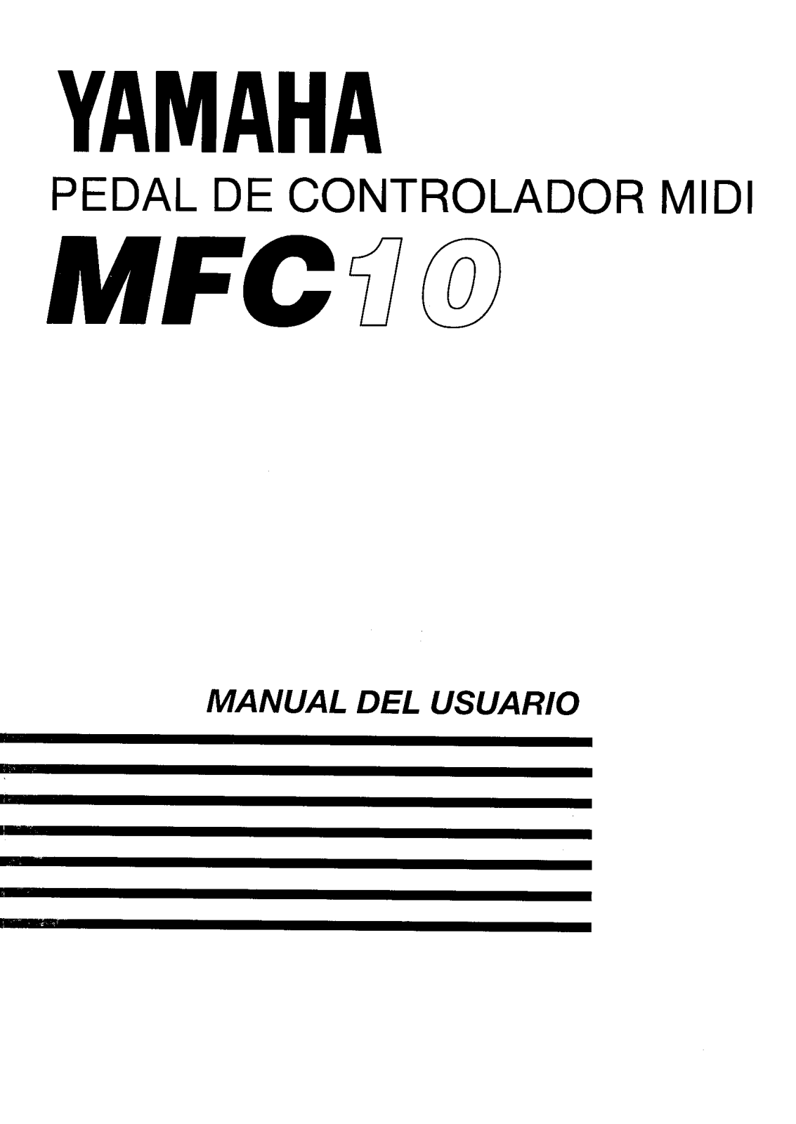 Yamaha MFC10 User Manual