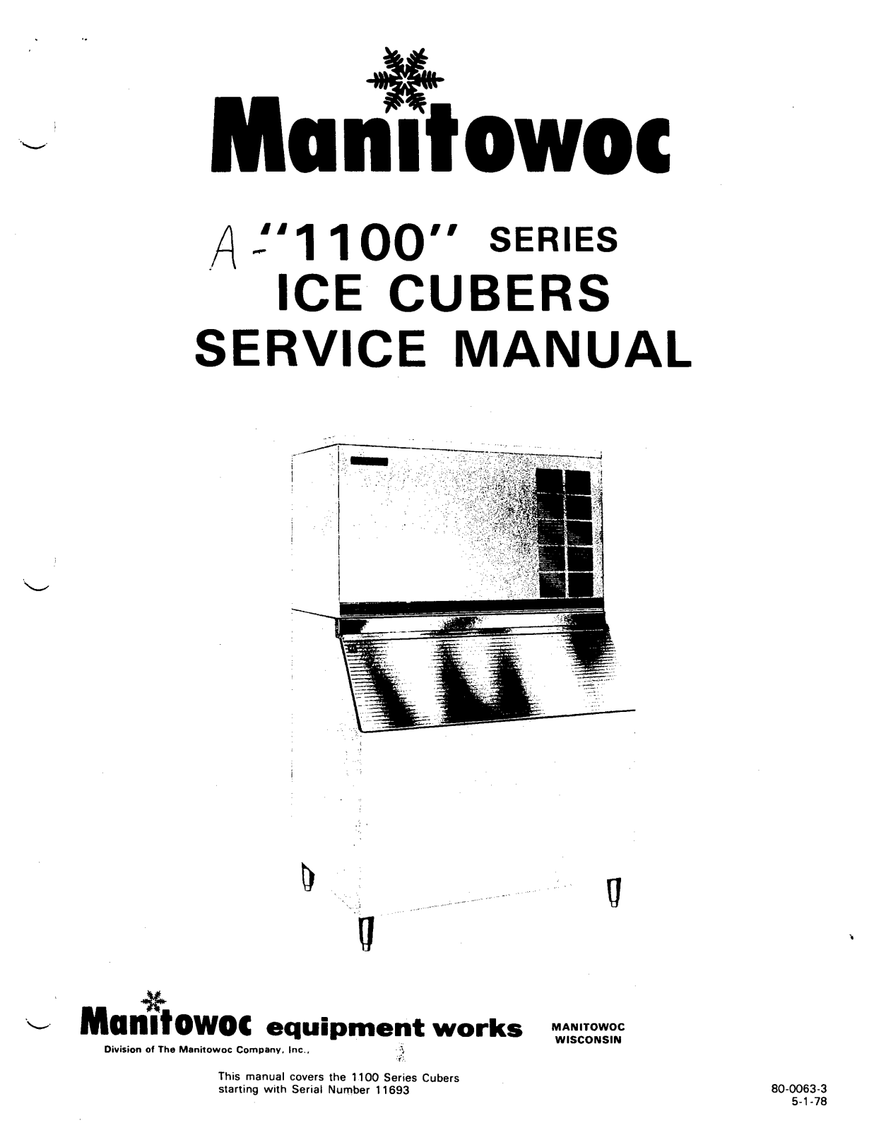 Manitowoc Ice AD1102A Service Manual