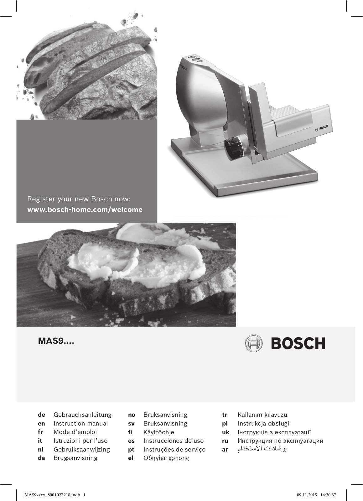 Bosch MAS9454M User Manual