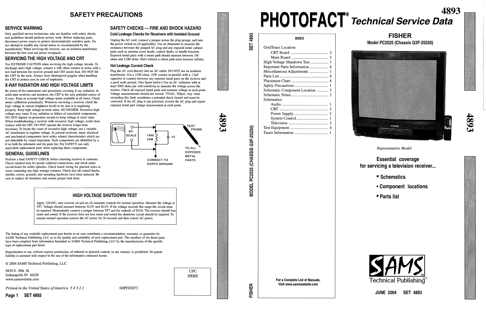 Fisher PC2525 Schematic