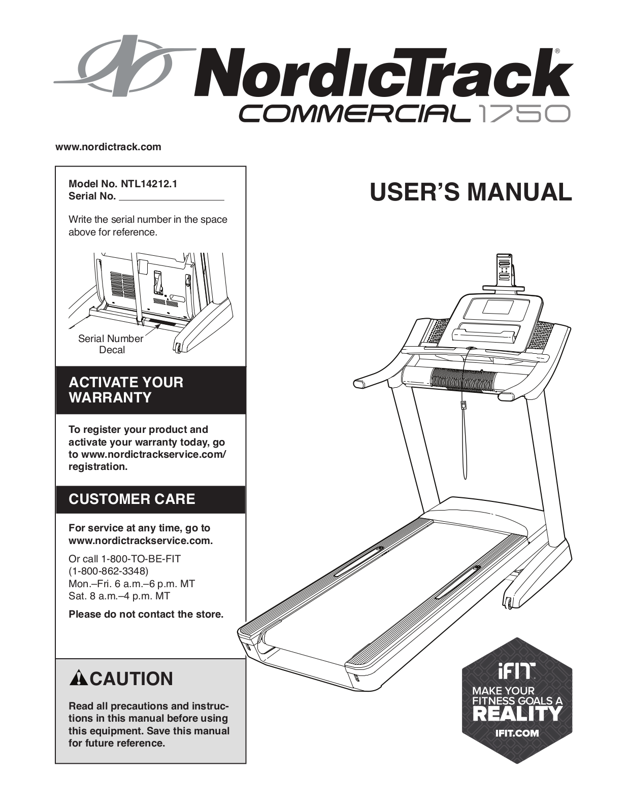 NordicTrack NTL142121 Owner's Manual