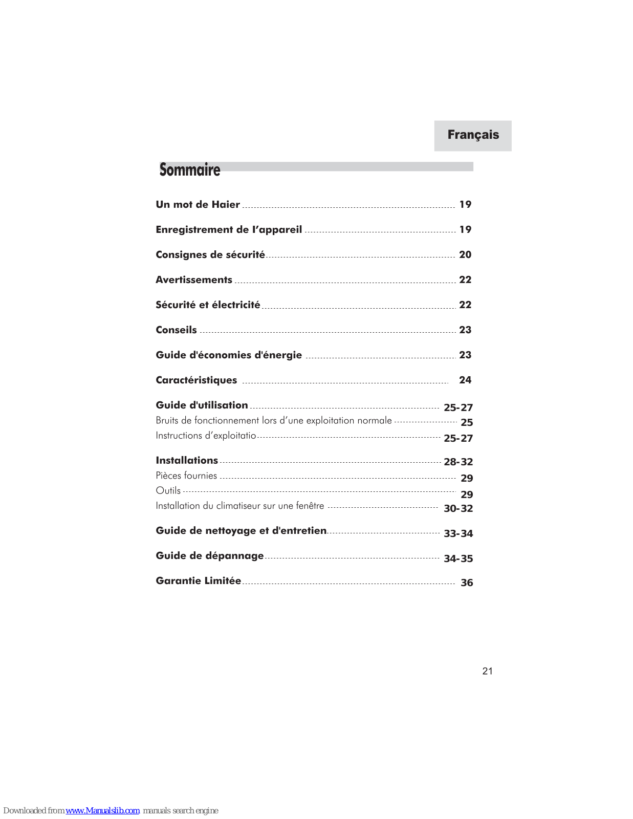 Haier HWR05XC9 - annexe 1, HWR05XC9-L User Manual