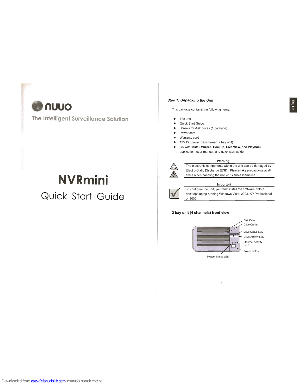 NUUO NVRmini Quick Start Manual - ManualMachine.com