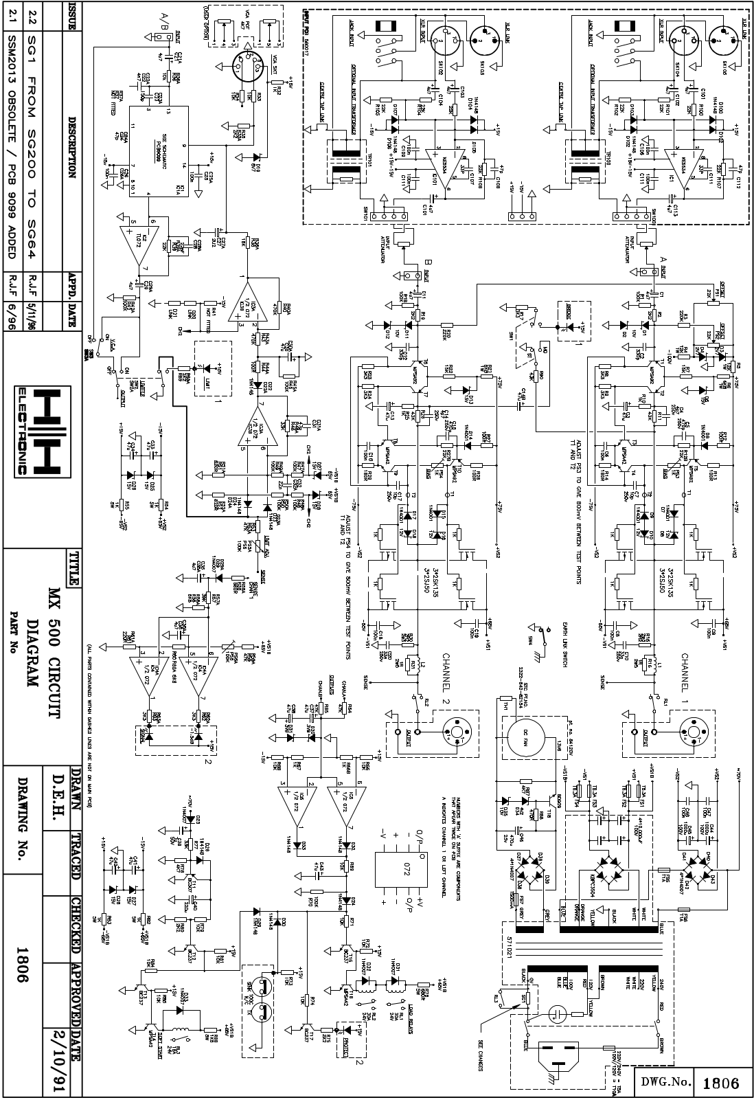 Laney MX500 Schematic