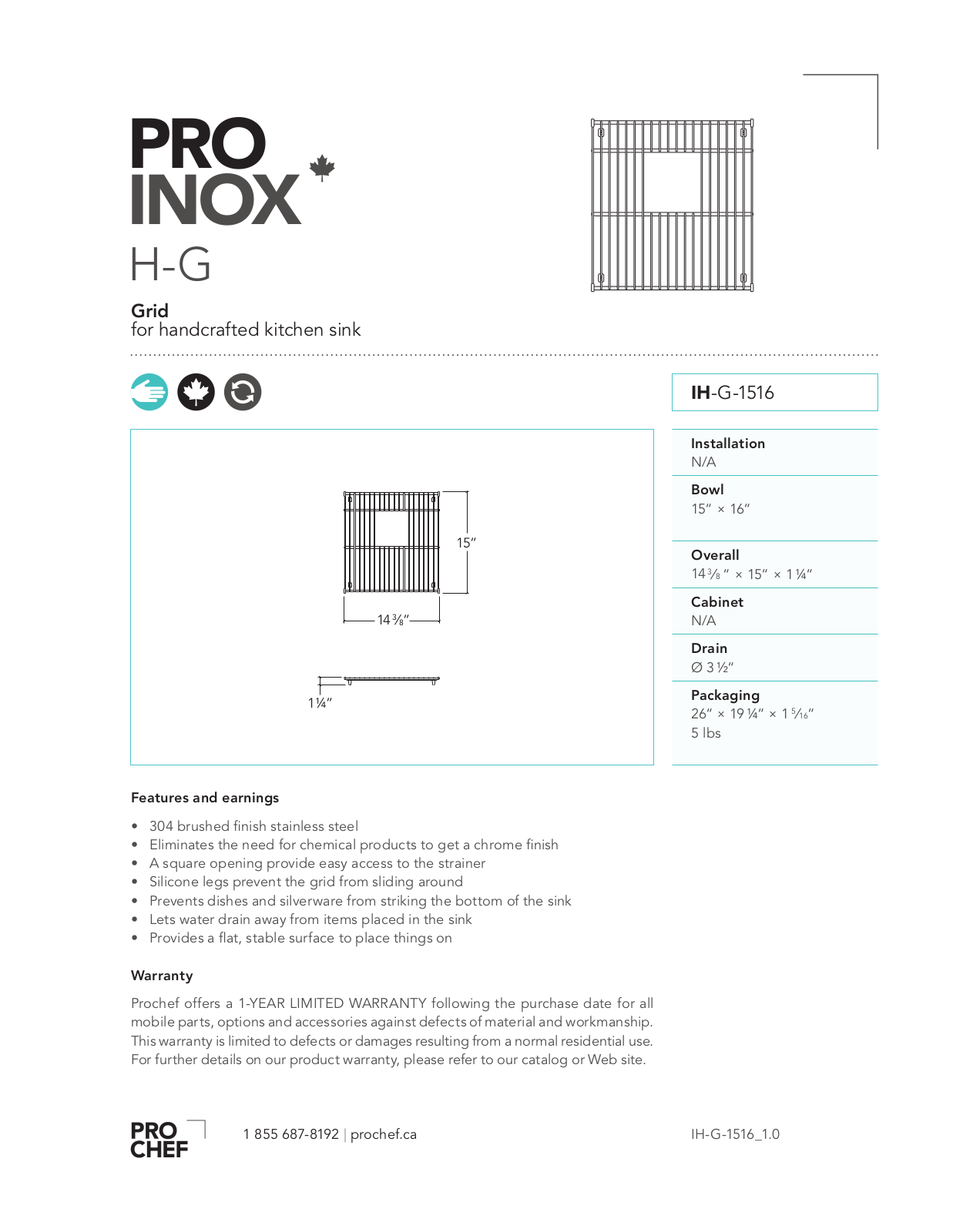 Julien IH-G-1516 User Manual