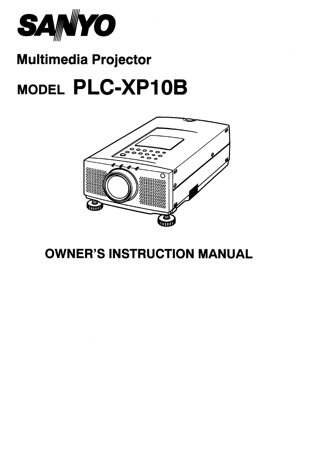 Sanyo PLC-XP10B Instruction Manual