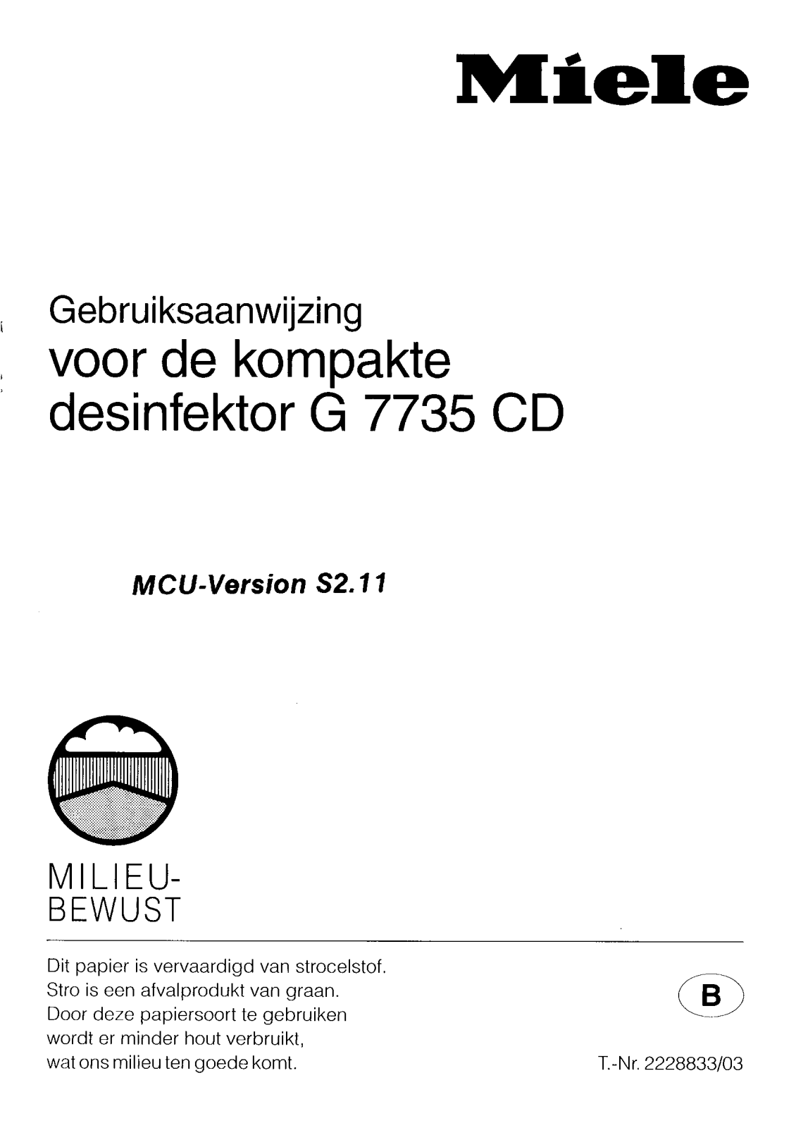 Miele G 7735 CD User Manual
