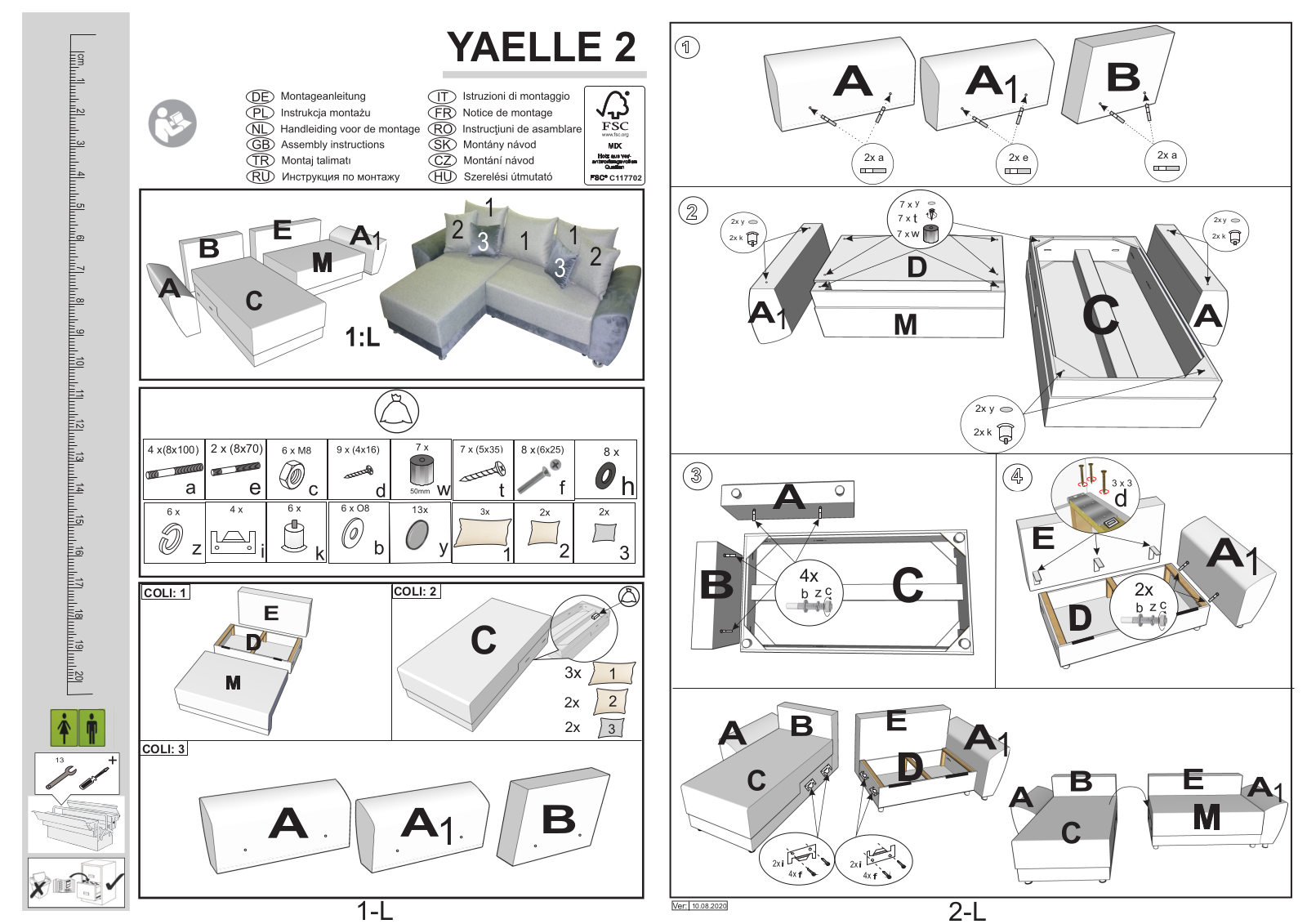 COLLECTION AB Yaelle 2 Assembly instructions