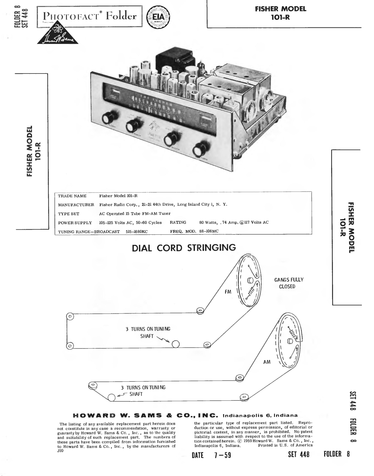 Fisher 101-R Service manual