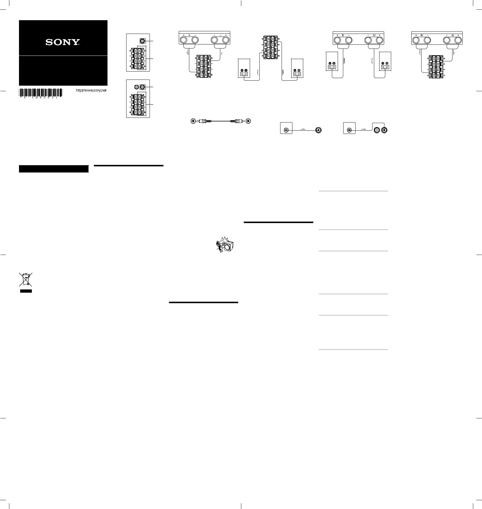 Sony SA-W3800 User manual