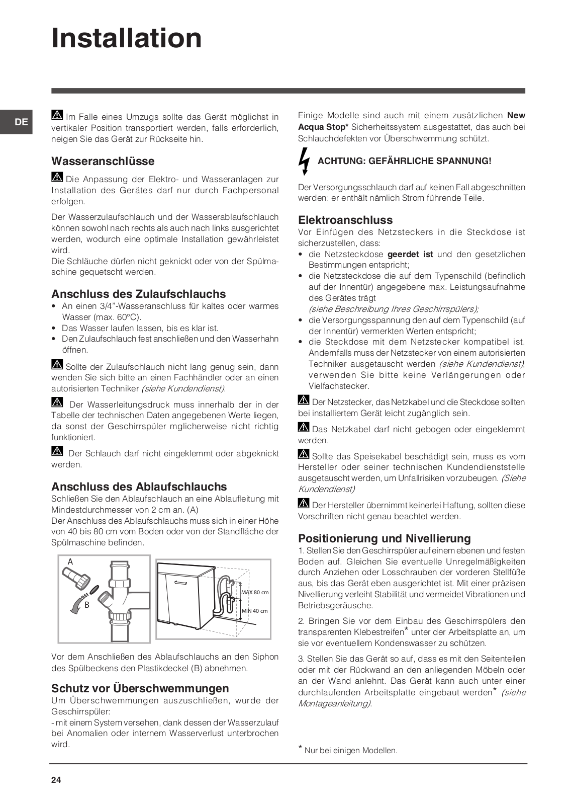 INDESIT TDFP 57BP96 EU User Manual