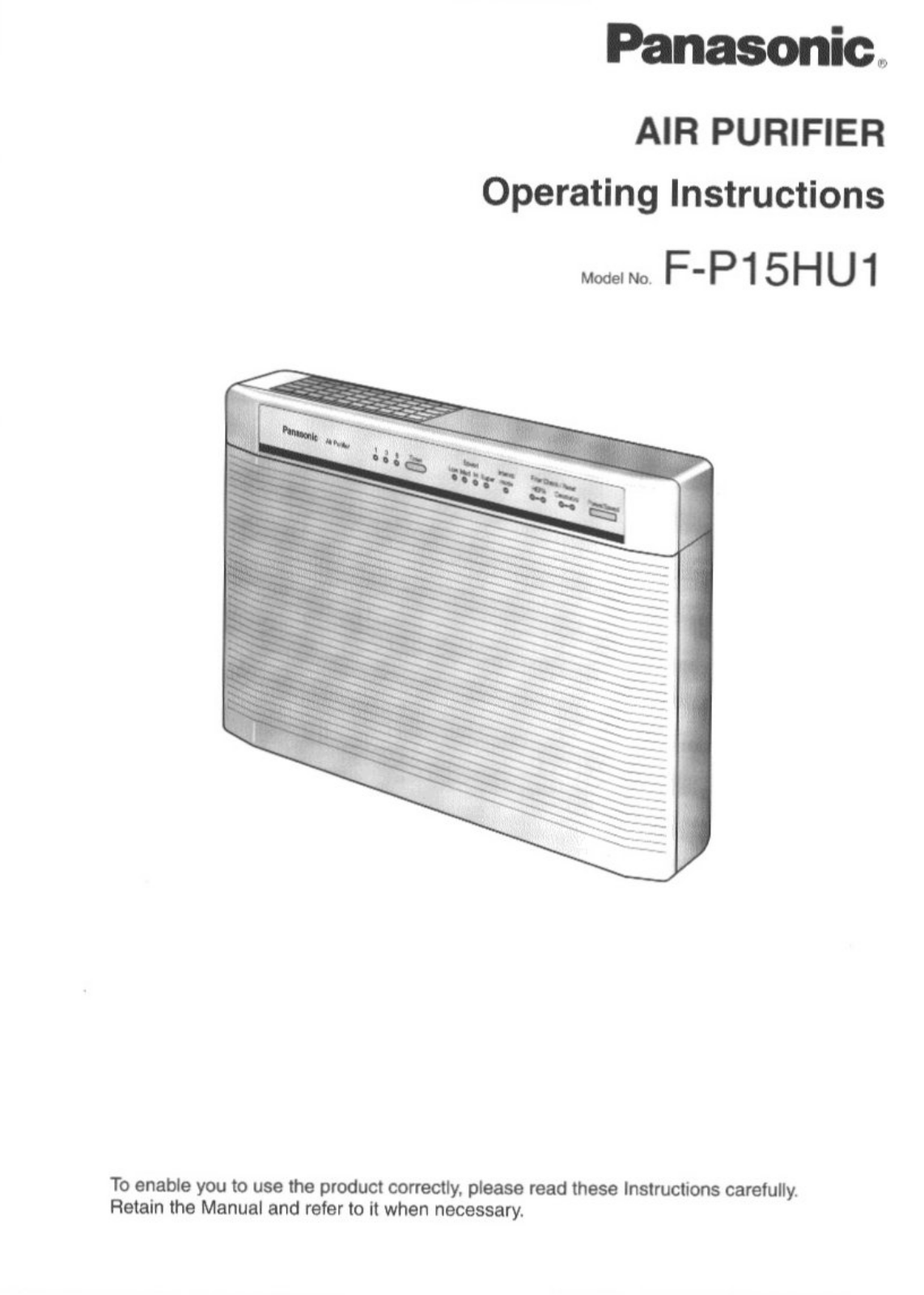 Panasonic f-p15hu1 Operation Manual